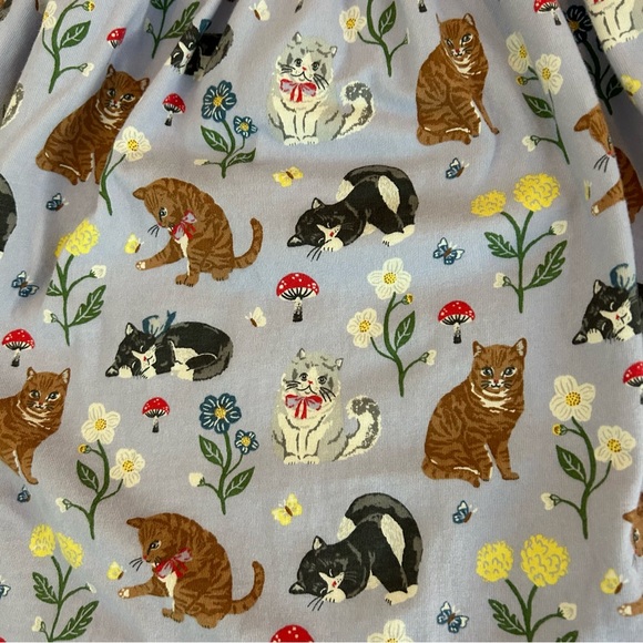 Mini Boden Cat Print Cotton Jersey Dress 7-8 - Picture 3 of 3